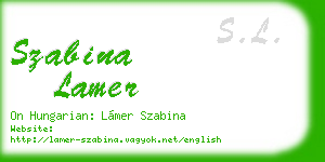 szabina lamer business card