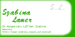 szabina lamer business card
